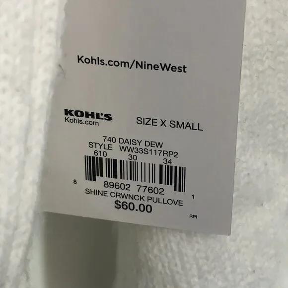 NEW Nine West Women’s X-Small STRETCH Soft Knit Sweater - Picture 13 of 15